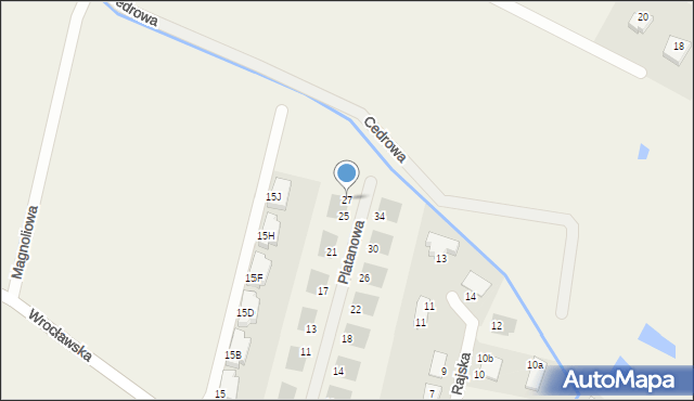 Śliwice, Platanowa, 27, mapa Śliwice