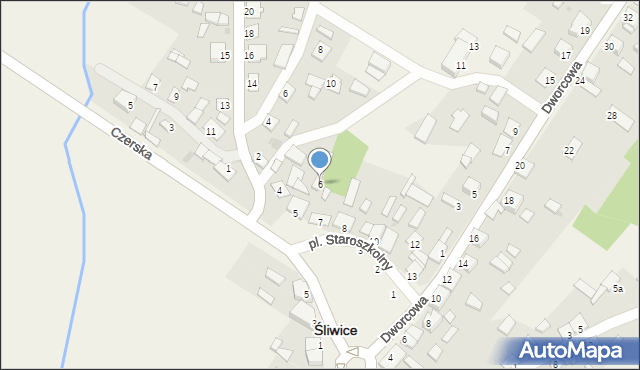 Śliwice, Plac Staroszkolny, 6, mapa Śliwice
