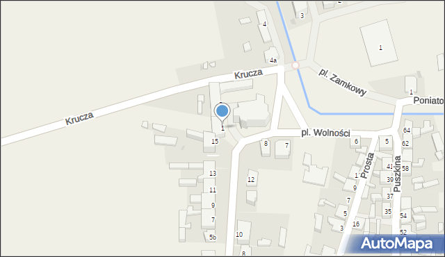 Słońsk, Plac Wolności, 1, mapa Słońsk