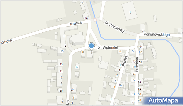 Słońsk, Plac Wolności, 7, mapa Słońsk