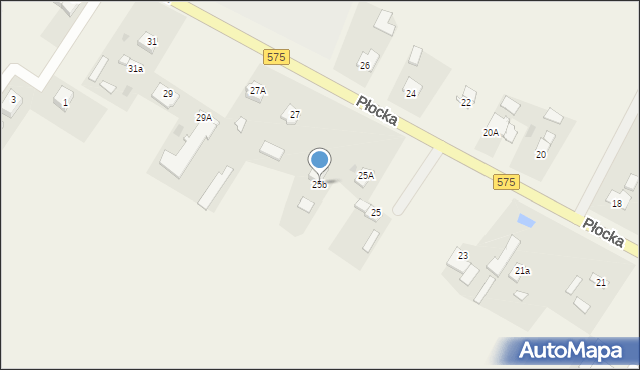 Słubice, Płocka, 25b, mapa Słubice