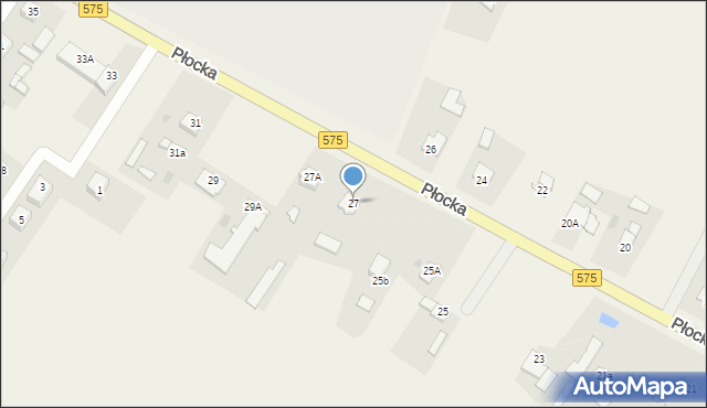 Słubice, Płocka, 27, mapa Słubice