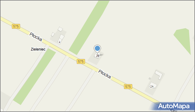 Słubice, Płocka, 2B, mapa Słubice