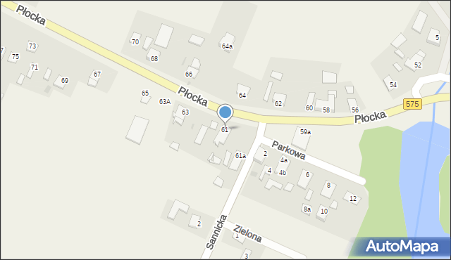 Słubice, Płocka, 61, mapa Słubice