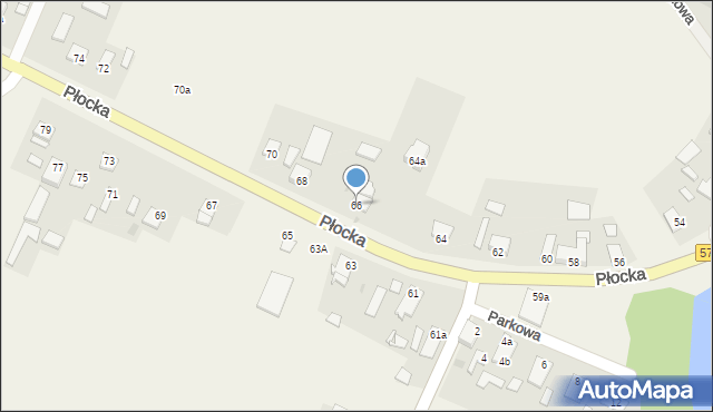 Słubice, Płocka, 66, mapa Słubice