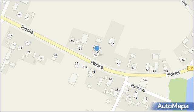 Słubice, Płocka, 66b, mapa Słubice