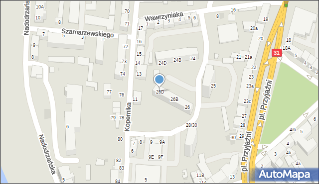 Słubice, Plac Przyjaźni, 26D, mapa Słubice