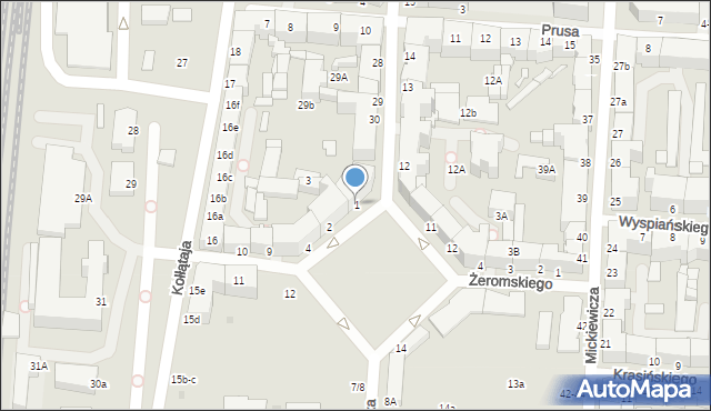 Słupsk, Plac Broniewskiego Władysława, 1, mapa Słupska