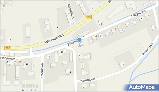 Smardzów, Platynowa, 15, mapa Smardzów