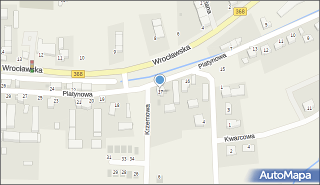 Smardzów, Platynowa, 17, mapa Smardzów