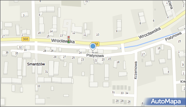 Smardzów, Platynowa, 22, mapa Smardzów