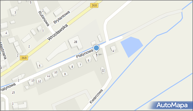 Smardzów, Platynowa, 5, mapa Smardzów