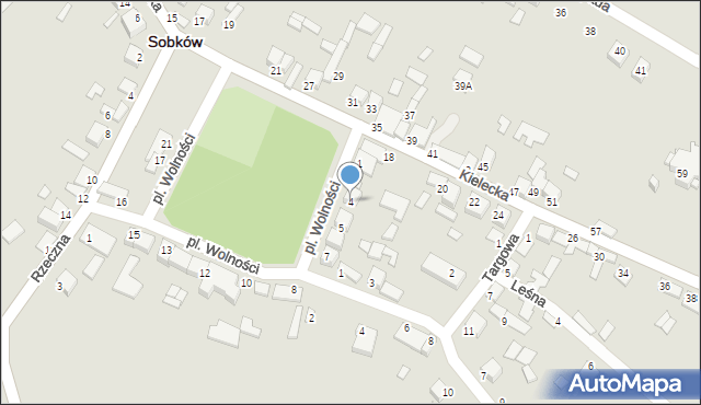 Sobków, Plac Wolności, 4, mapa Sobków