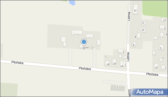Soboklęszcz, Płońska, 20, mapa Soboklęszcz