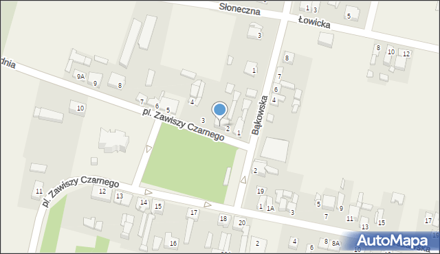 Sobota, Plac Zawiszy Czarnego, 2A, mapa Sobota