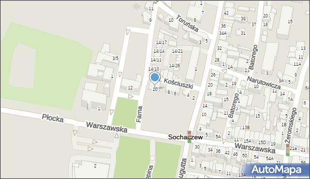 Sochaczew, Plac Kościuszki Tadeusza, gen., 10, mapa Sochaczew