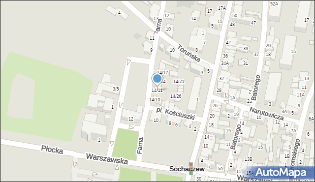Sochaczew, Plac Kościuszki Tadeusza, gen., 14/11, mapa Sochaczew