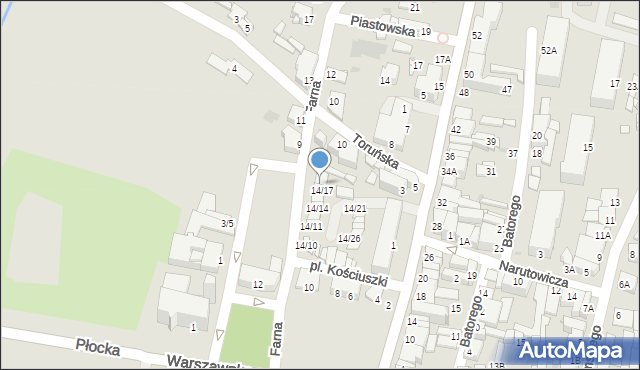 Sochaczew, Plac Kościuszki Tadeusza, gen., 14/23, mapa Sochaczew