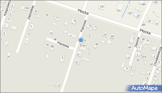 Sochaczew, Planowa, 7, mapa Sochaczew