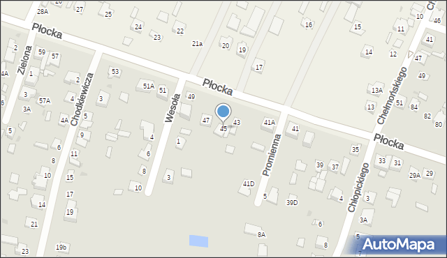 Sochaczew, Płocka, 45, mapa Sochaczew