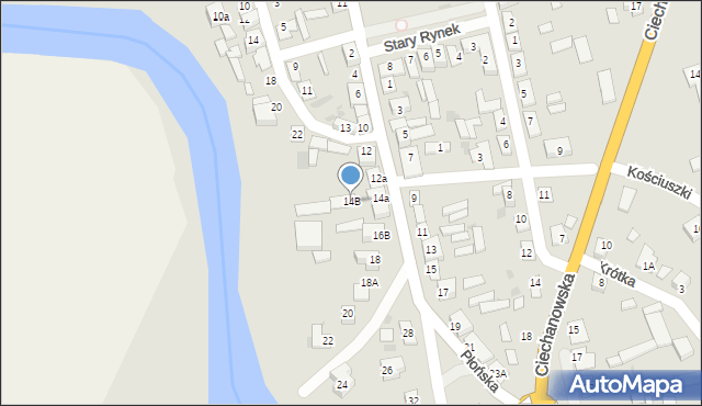 Sochocin, Płońska, 14B, mapa Sochocin