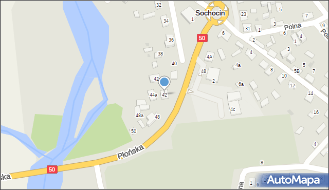 Sochocin, Płońska, 42, mapa Sochocin