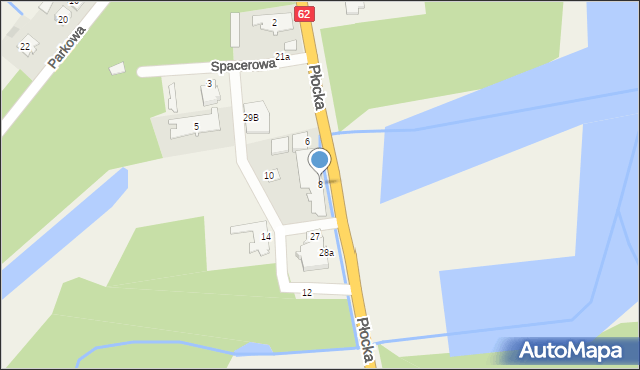 Soczewka, Płocka, 8, mapa Soczewka