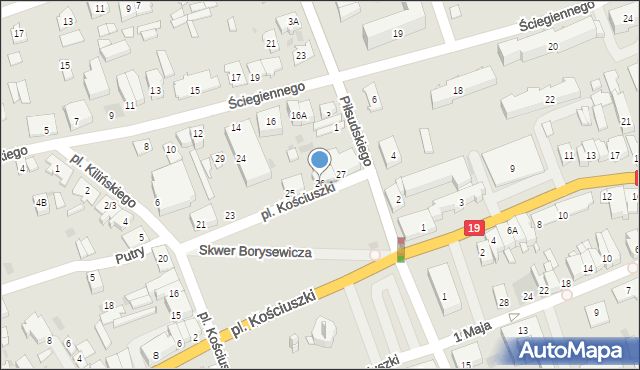 Sokółka, Plac Kościuszki Tadeusza, gen., 26, mapa Sokółka