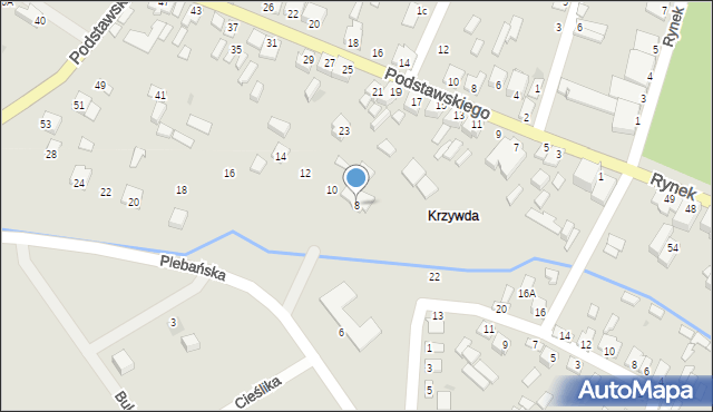 Sokołów Małopolski, Plebańska, 8, mapa Sokołów Małopolski