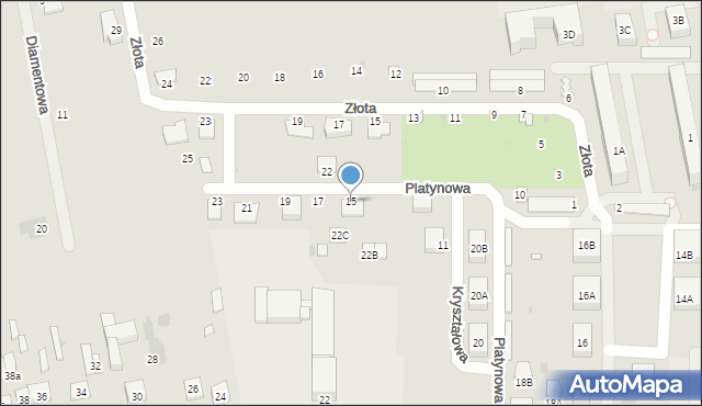 Sokołów Podlaski, Platynowa, 15, mapa Sokołów Podlaski