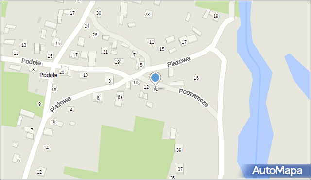 Solec nad Wisłą, Plażowa, 14, mapa Solec nad Wisłą