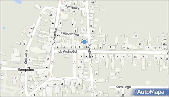 Sompolno, Plac Wolności, 6a, mapa Sompolno