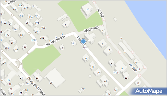 Sopot, Plater Emilii, 4, mapa Sopotu