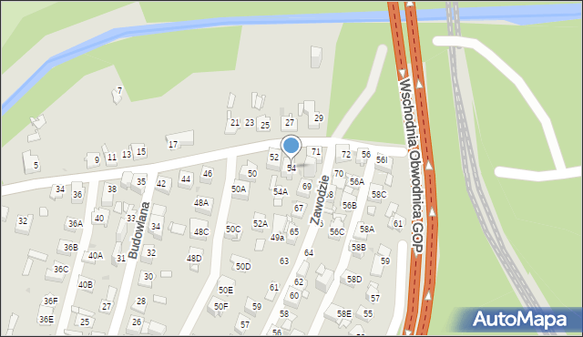 Sosnowiec, Plażowa, 54, mapa Sosnowca