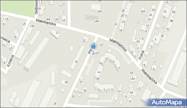 Sosnowiec, Plonów, 47, mapa Sosnowca