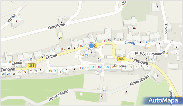 Srebrna Góra, Plac Wypoczynkowy, 5, mapa Srebrna Góra