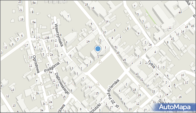 Śrem, Plac 20 Października, 1, mapa Śrem