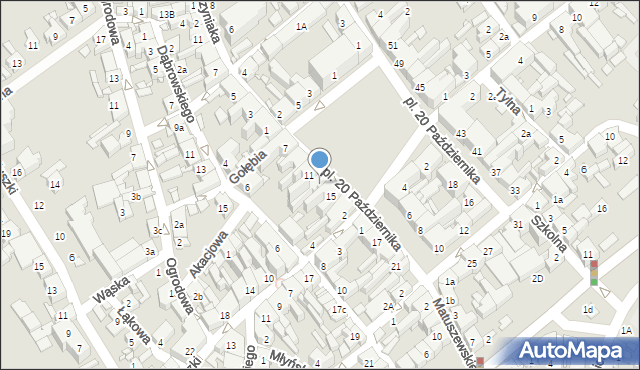 Śrem, Plac 20 Października, 13, mapa Śrem