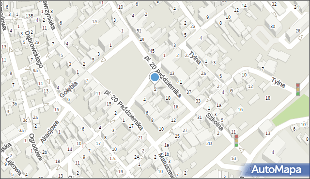 Śrem, Plac 20 Października, 2, mapa Śrem