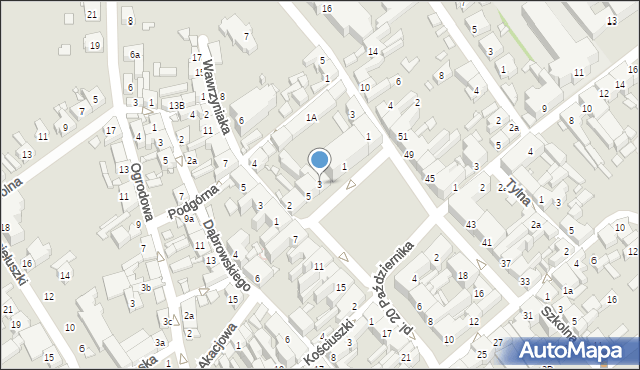 Śrem, Plac 20 Października, 3, mapa Śrem