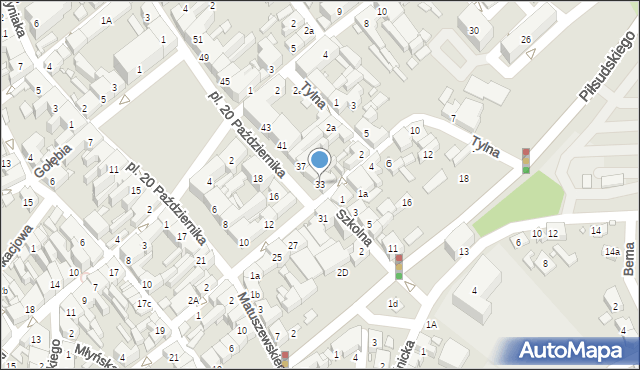 Śrem, Plac 20 Października, 33, mapa Śrem