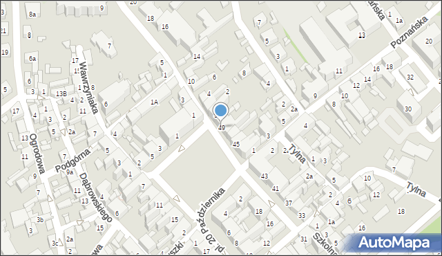 Śrem, Plac 20 Października, 49, mapa Śrem
