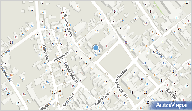 Śrem, Plac 20 Października, 5, mapa Śrem