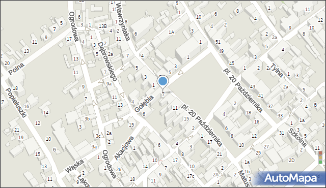 Śrem, Plac 20 Października, 7, mapa Śrem