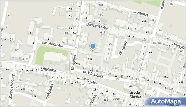 Środa Śląska, Plac Solny, 8a, mapa Środa Śląska