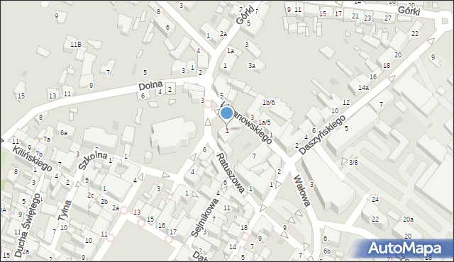 Środa Wielkopolska, Plac Zamkowy, 1, mapa Środa Wielkopolska