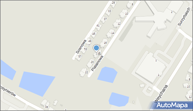 Środa Wielkopolska, Platanowa, 19, mapa Środa Wielkopolska