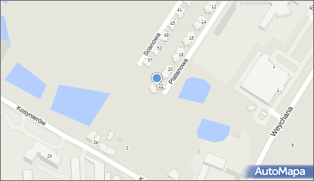 Środa Wielkopolska, Platanowa, 23, mapa Środa Wielkopolska