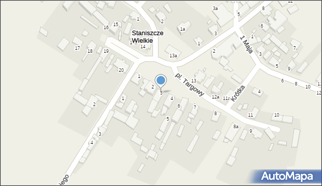 Staniszcze Wielkie, Plac Targowy, 3, mapa Staniszcze Wielkie