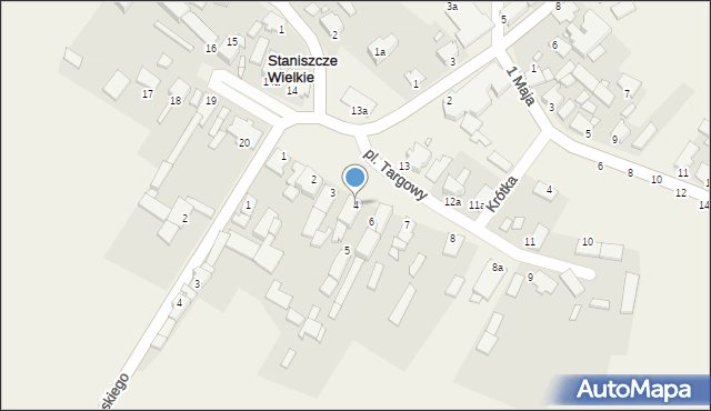 Staniszcze Wielkie, Plac Targowy, 4, mapa Staniszcze Wielkie
